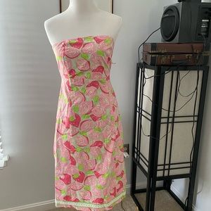 Vintage Lily Pulitzer cotton strapless dress 6